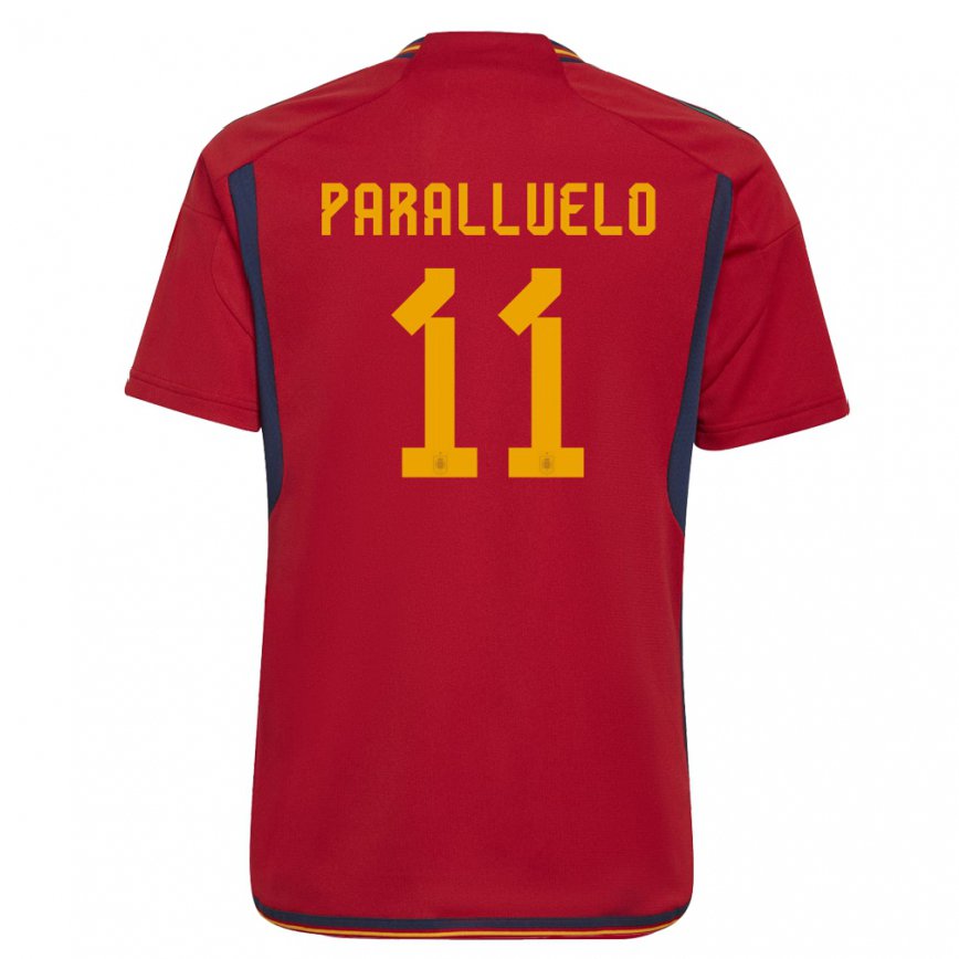Hombre Camiseta España Salma Paralluelo #11 Rojo 1ª Equipación 22-24 México