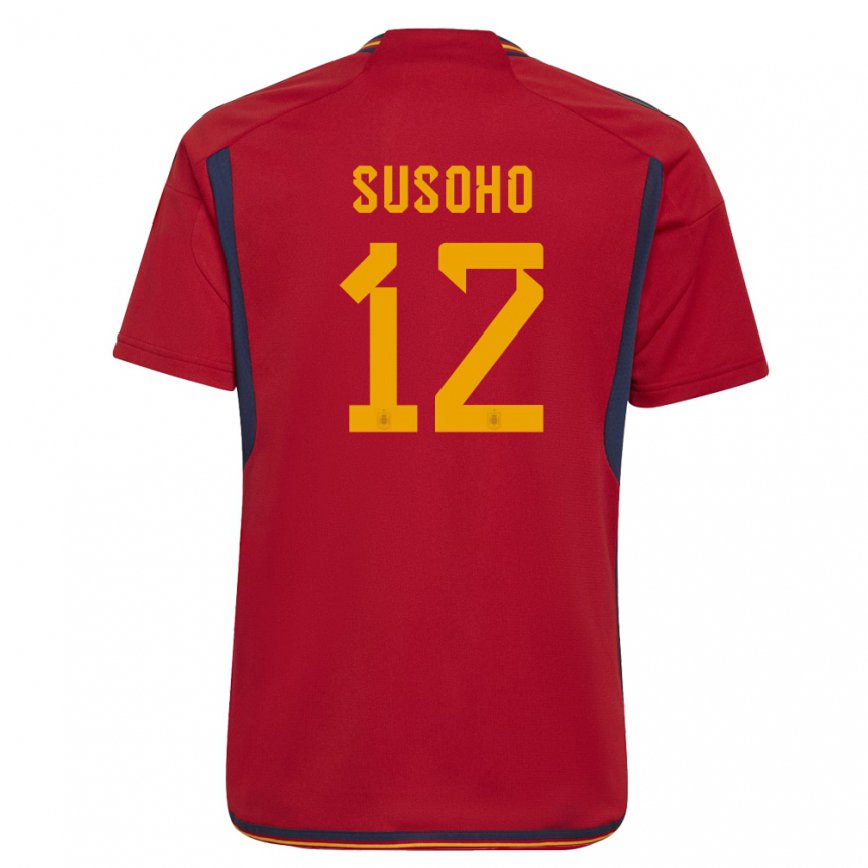 Hombre Camiseta España Mahamadou Susoho #12 Rojo 1ª Equipación 22-24 México