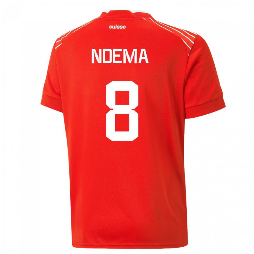 Hombre Camiseta Suiza Lois Ndema #8 Rojo 1ª Equipación 22-24 México