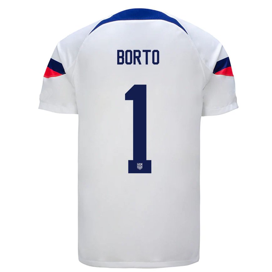 Hombre Camiseta Estados Unidos Alexander Borto #1 Blanco 1ª Equipación 22-24 México