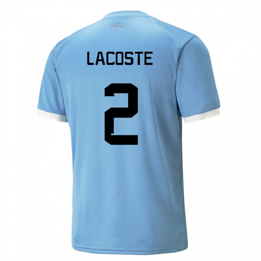 Hombre Camiseta Uruguay Stephanie Lacoste #2 Azul 1ª Equipación 22-24 México