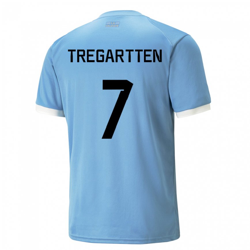 Hombre Camiseta Uruguay Stephanie Tregartten #7 Azul 1ª Equipación 22-24 México