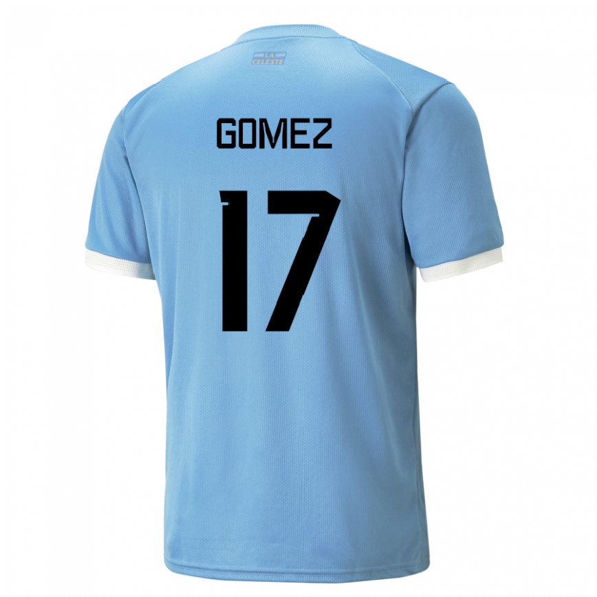 Hombre Camiseta Uruguay Cecilia Gomez #17 Azul 1ª Equipación 22-24 México