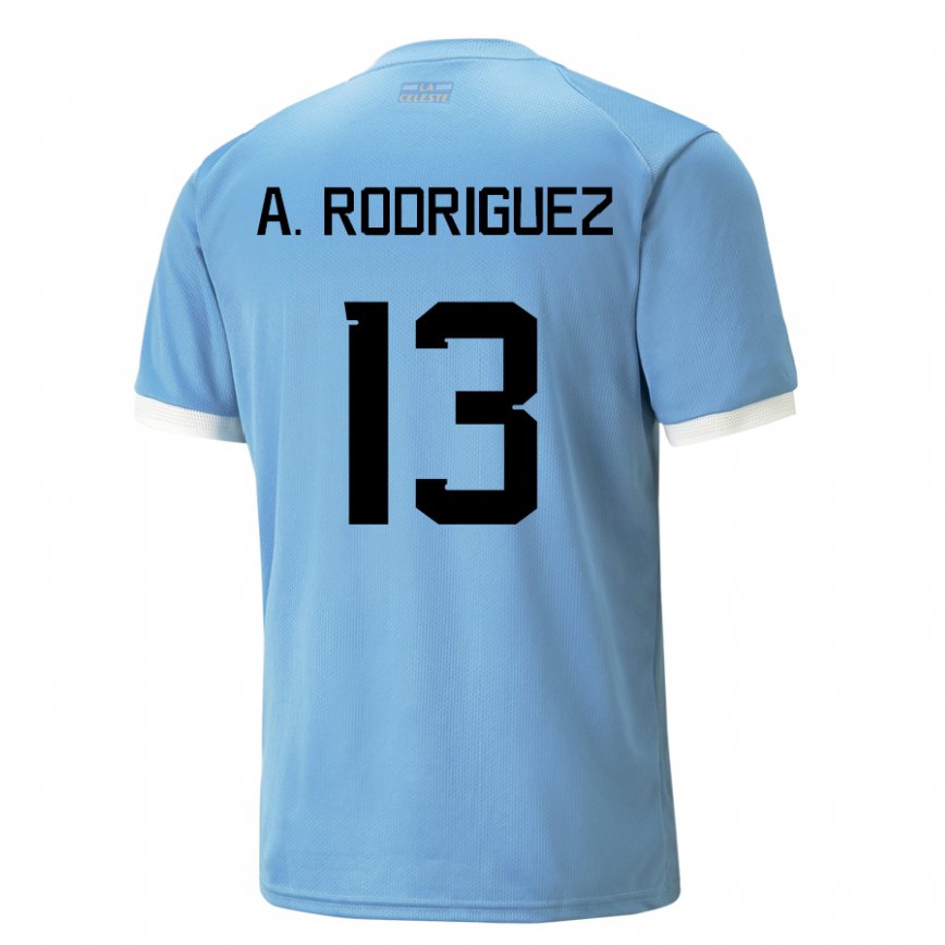 Hombre Camiseta Uruguay Agustin Rodriguez #13 Azul 1ª Equipación 22-24 México