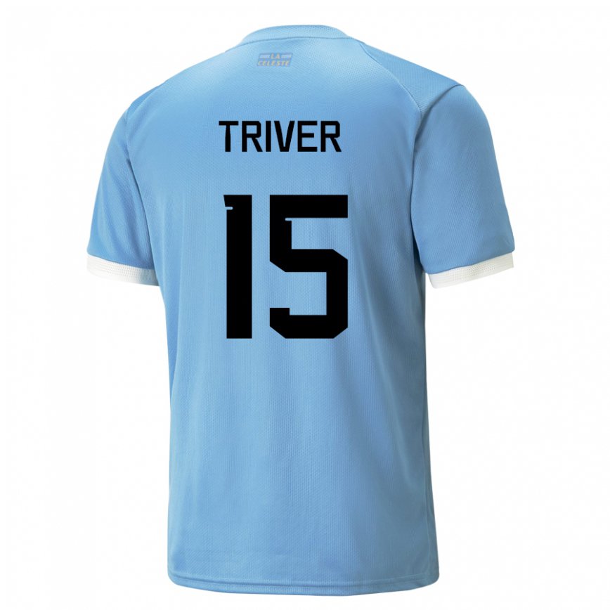 Hombre Camiseta Uruguay Francisco Triver #15 Azul 1ª Equipación 22-24 México