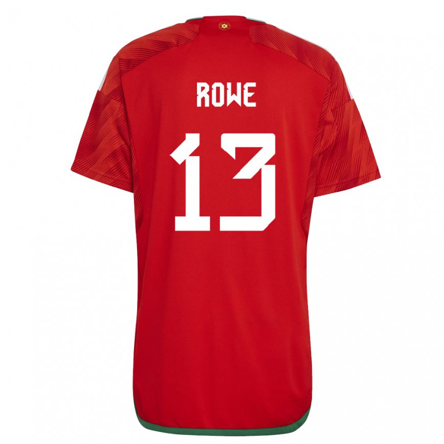 Hombre Camiseta Gales Rachel Rowe #13 Rojo 1ª Equipación 22-24 México