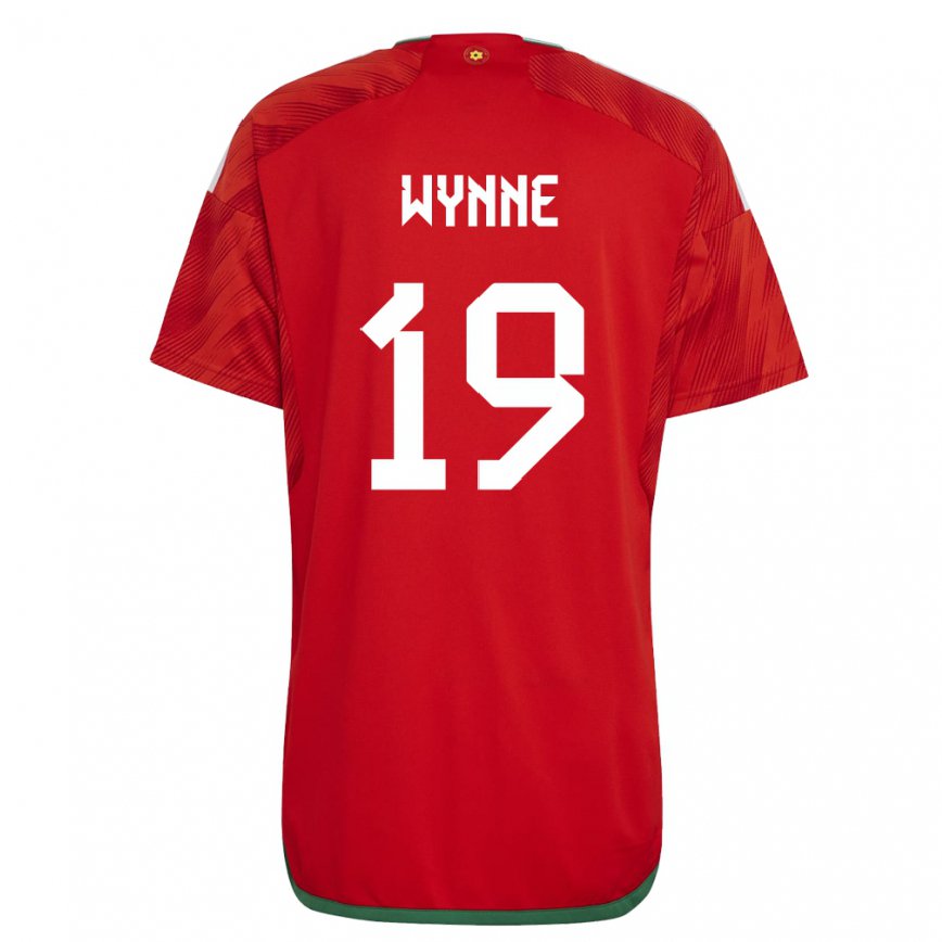 Hombre Camiseta Gales Megan Wynne #19 Rojo 1ª Equipación 22-24 México
