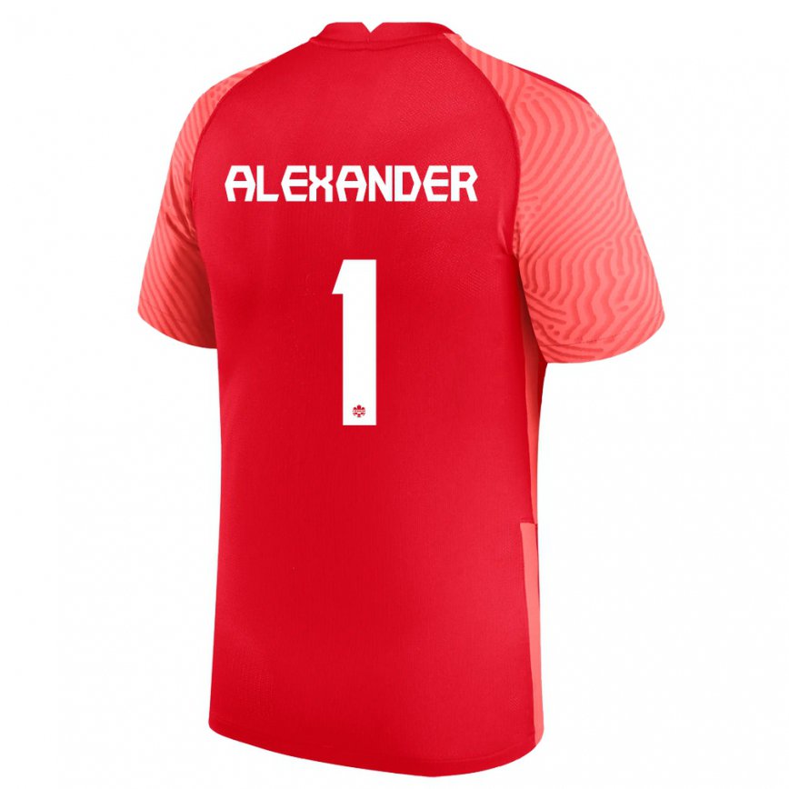 Hombre Camiseta Canadá Ben Alexander #1 Rojo 1ª Equipación 22-24 México