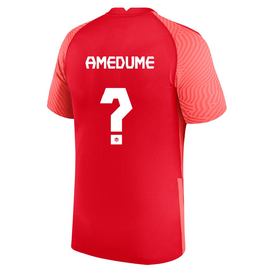 Hombre Camiseta Canadá Paul Amedume #0 Rojo 1ª Equipación 22-24 México