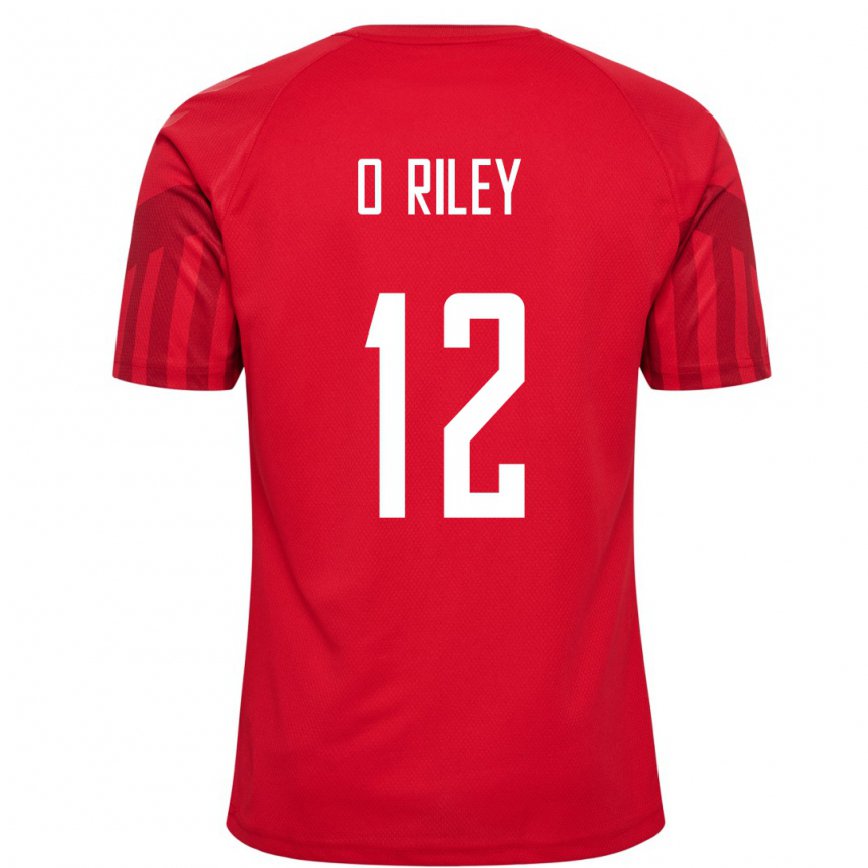 Hombre Camiseta Dinamarca Matt O Riley #12 Rojo 1ª Equipación 22-24 México