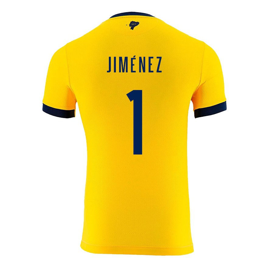 Hombre Camiseta Ecuador Tony Jimenez #1 Amarillo 1ª Equipación 22-24 México