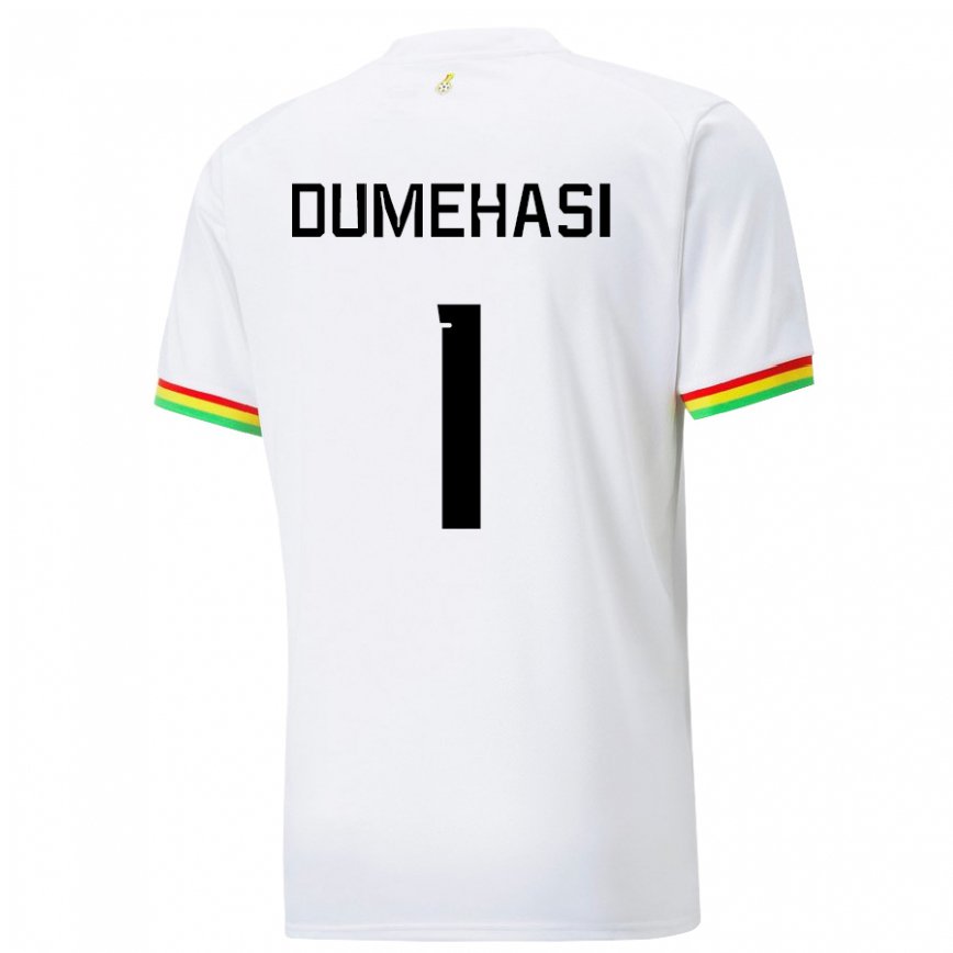 Hombre Camiseta Ghana Fafali Dumehasi #1 Blanco 1ª Equipación 22-24 México