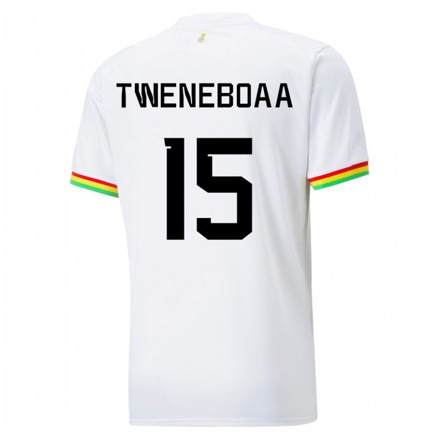 Hombre Camiseta Ghana Justice Tweneboaa #15 Blanco 1ª Equipación 22-24 México