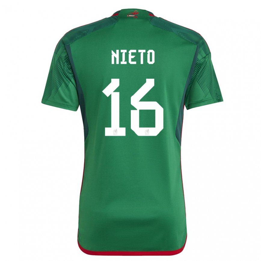 Hombre Camiseta México Karla Nieto #16 Verde 1ª Equipación 22-24 México