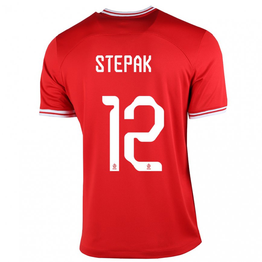 Hombre Camiseta Polonia Jakub Stepak #12 Rojo 2ª Equipación 22-24 México