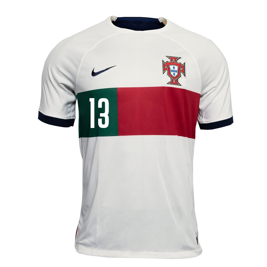 Hombre Camiseta Portugal Fatima Pinto #13 Blanco 2ª Equipación 22-24 México