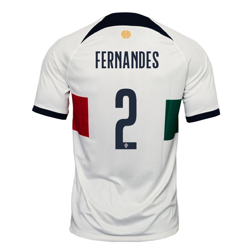 Hombre Camiseta Portugal Martim Fernandes #2 Blanco 2ª Equipación 22-24 México