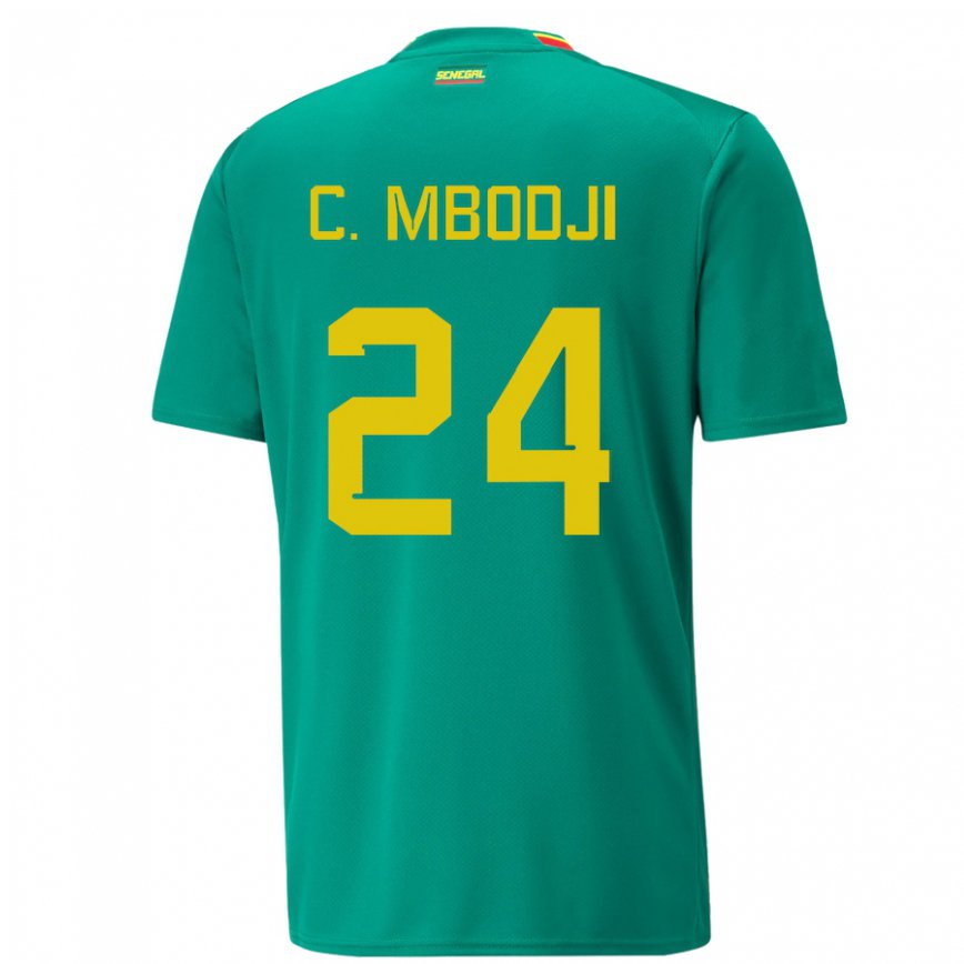Hombre Camiseta Senegal Coumba Sylla Mbodji #24 Verde 2ª Equipación 22-24 México