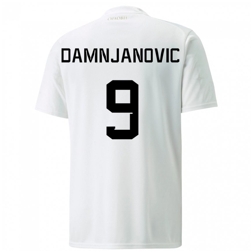 Hombre Camiseta Serbia Jovana Damnjanovic #9 Blanco 2ª Equipación 22-24 México