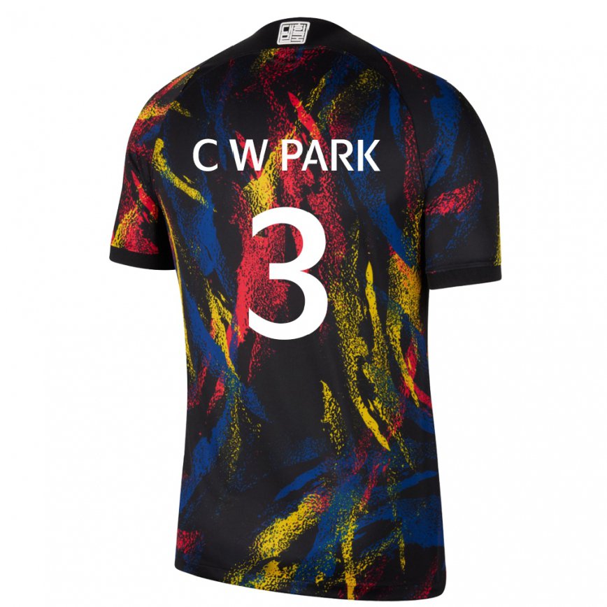 Hombre Camiseta Corea Del Sur Park Chang Woo #3 Multicolor 2ª Equipación 22-24 México