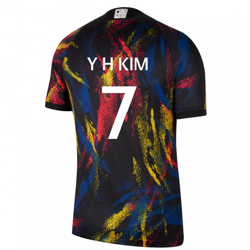 Hombre Camiseta Corea Del Sur Kim Yong Hak #7 Multicolor 2ª Equipación 22-24 México