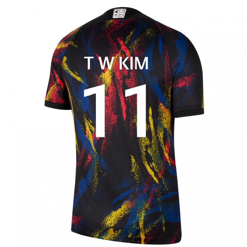 Hombre Camiseta Corea Del Sur Kim Tae Wook #11 Multicolor 2ª Equipación 22-24 México