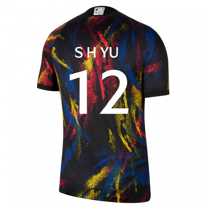 Hombre Camiseta Corea Del Sur Yu Seung Hyun #12 Multicolor 2ª Equipación 22-24 México