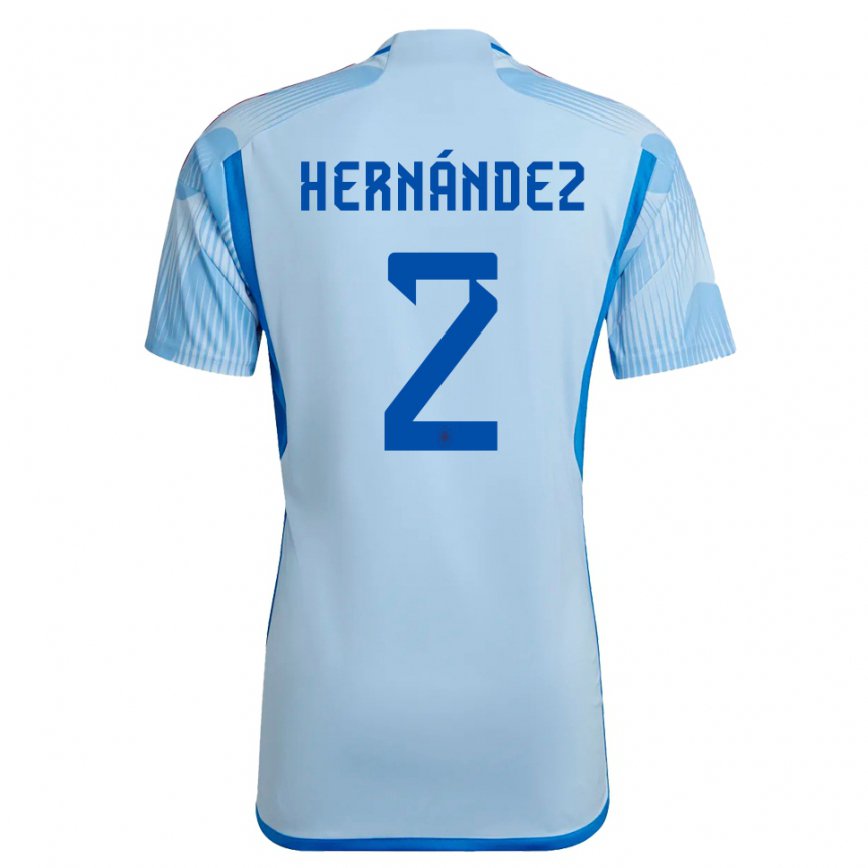 Hombre Camiseta España Oihane Hernandez #2 Cielo Azul 2ª Equipación 22-24 México