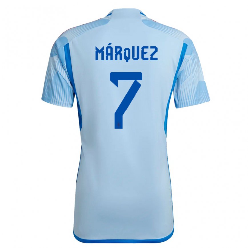 Hombre Camiseta España Rosa Marquez #7 Cielo Azul 2ª Equipación 22-24 México