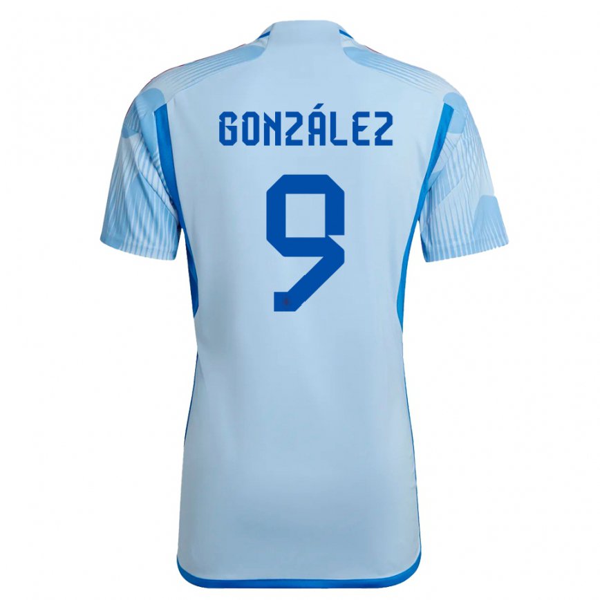 Hombre Camiseta España Esther Gonzalez #9 Cielo Azul 2ª Equipación 22-24 México