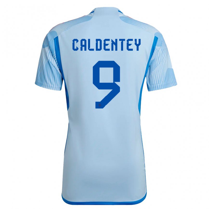 Hombre Camiseta España Mariona Caldentey #9 Cielo Azul 2ª Equipación 22-24 México