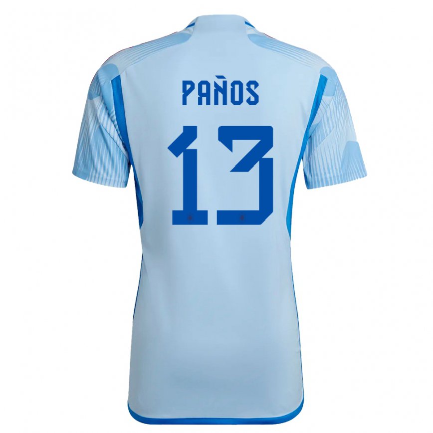 Hombre Camiseta España Sandra Panos #13 Cielo Azul 2ª Equipación 22-24 México