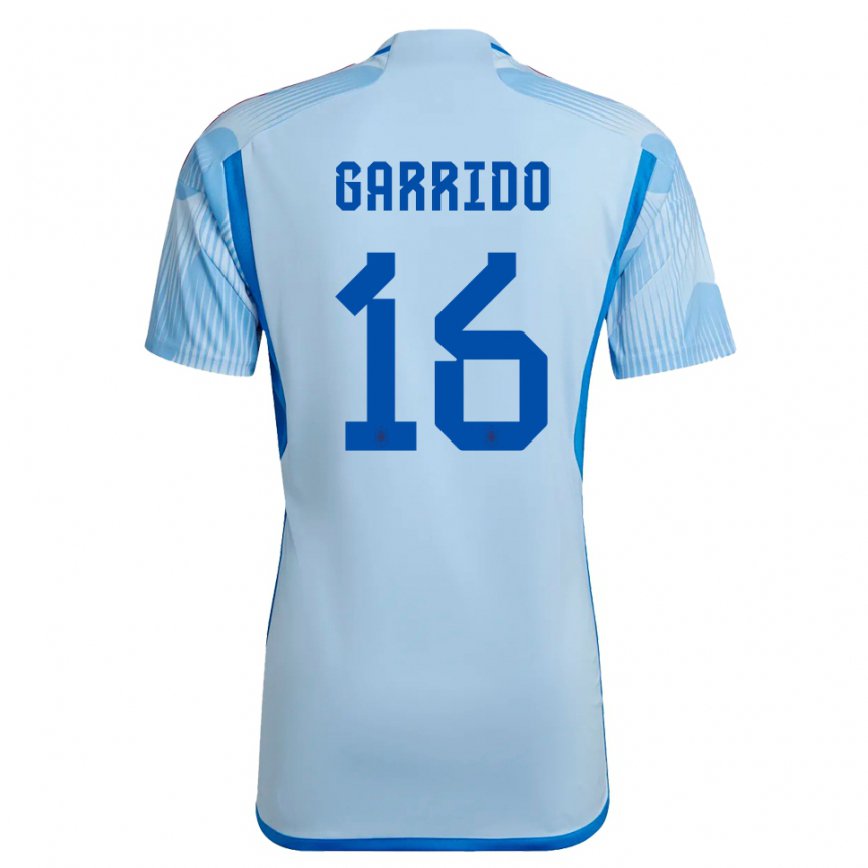 Hombre Camiseta España Aleix Garrido #16 Cielo Azul 2ª Equipación 22-24 México
