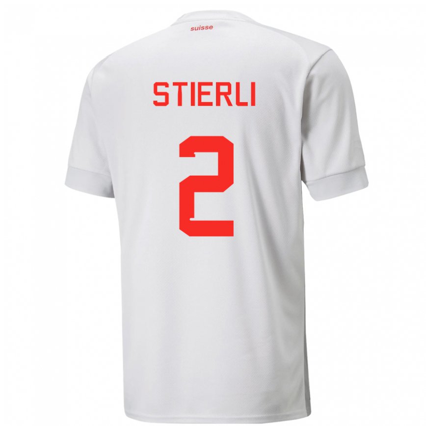 Hombre Camiseta Suiza Julia Stierli #2 Blanco 2ª Equipación 22-24 México