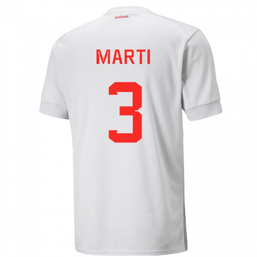Hombre Camiseta Suiza Lara Marti #3 Blanco 2ª Equipación 22-24 México