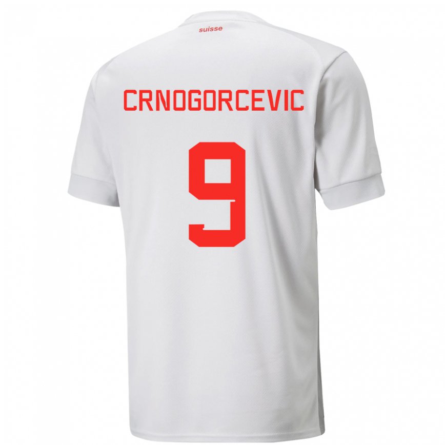 Hombre Camiseta Suiza Ana Maria Crnogorcevic #9 Blanco 2ª Equipación 22-24 México