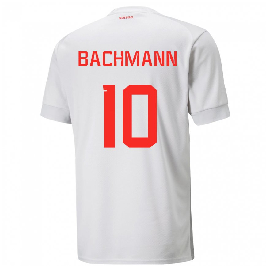 Hombre Camiseta Suiza Ramona Bachmann #10 Blanco 2ª Equipación 22-24 México