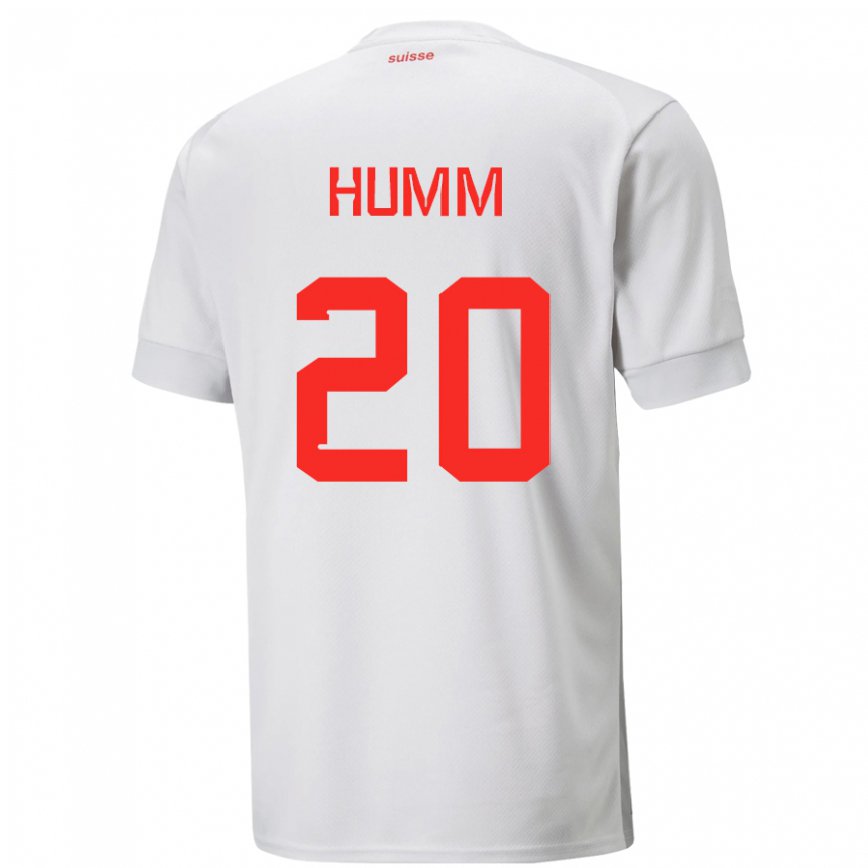 Hombre Camiseta Suiza Fabienne Humm #20 Blanco 2ª Equipación 22-24 México