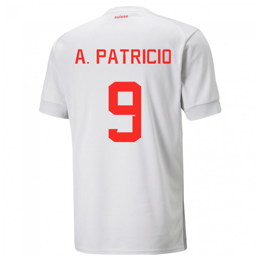 Hombre Camiseta Suiza Alexandre Dias Patricio #9 Blanco 2ª Equipación 22-24 México