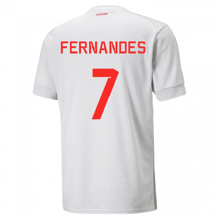 Hombre Camiseta Suiza Ruben Fernandes #7 Blanco 2ª Equipación 22-24 México