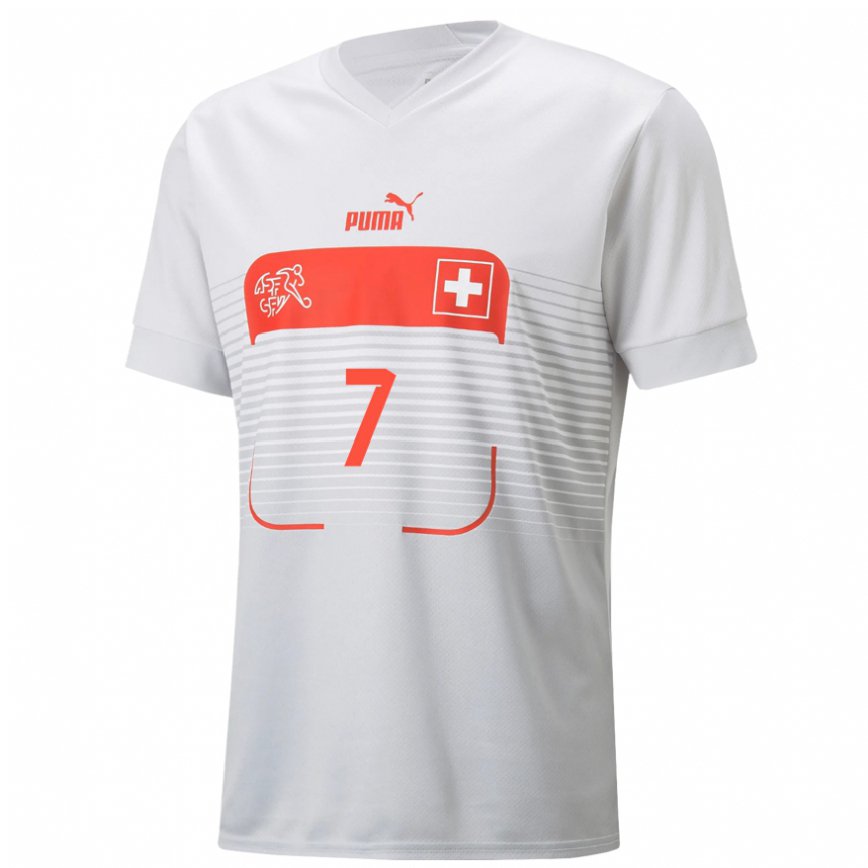 Hombre Camiseta Suiza Ruben Fernandes #7 Blanco 2ª Equipación 22-24 México