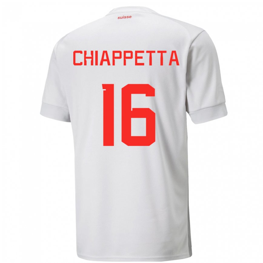 Hombre Camiseta Suiza Carmine Chiappetta #16 Blanco 2ª Equipación 22-24 México