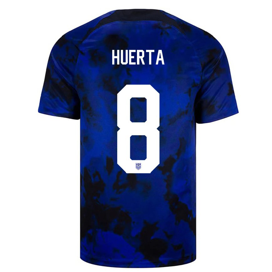 Hombre Camiseta Estados Unidos Sofia Huerta #8 Azul Real 2ª Equipación 22-24 México