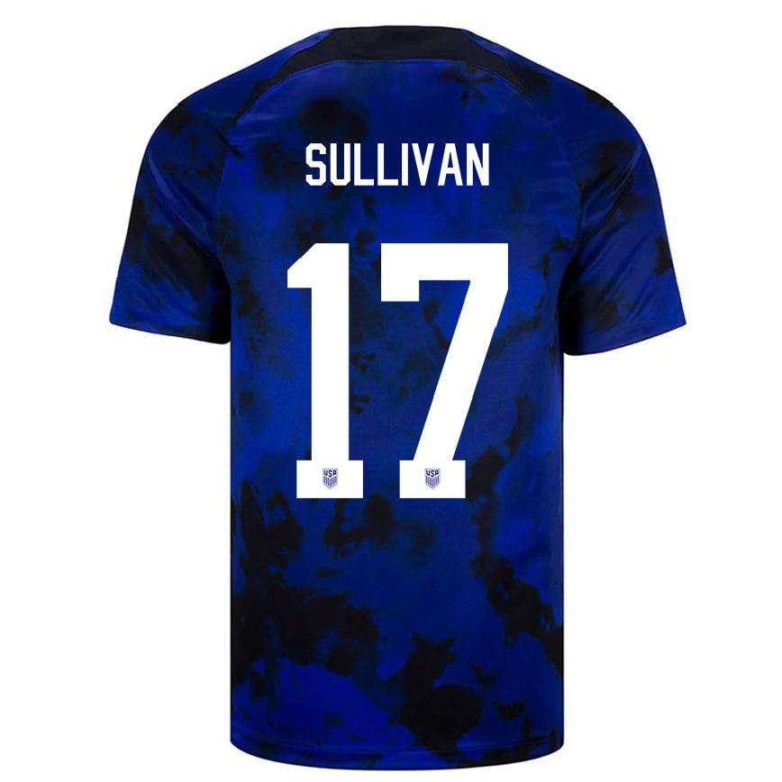 Hombre Camiseta Estados Unidos Andi Sullivan #17 Azul Real 2ª Equipación 22-24 México