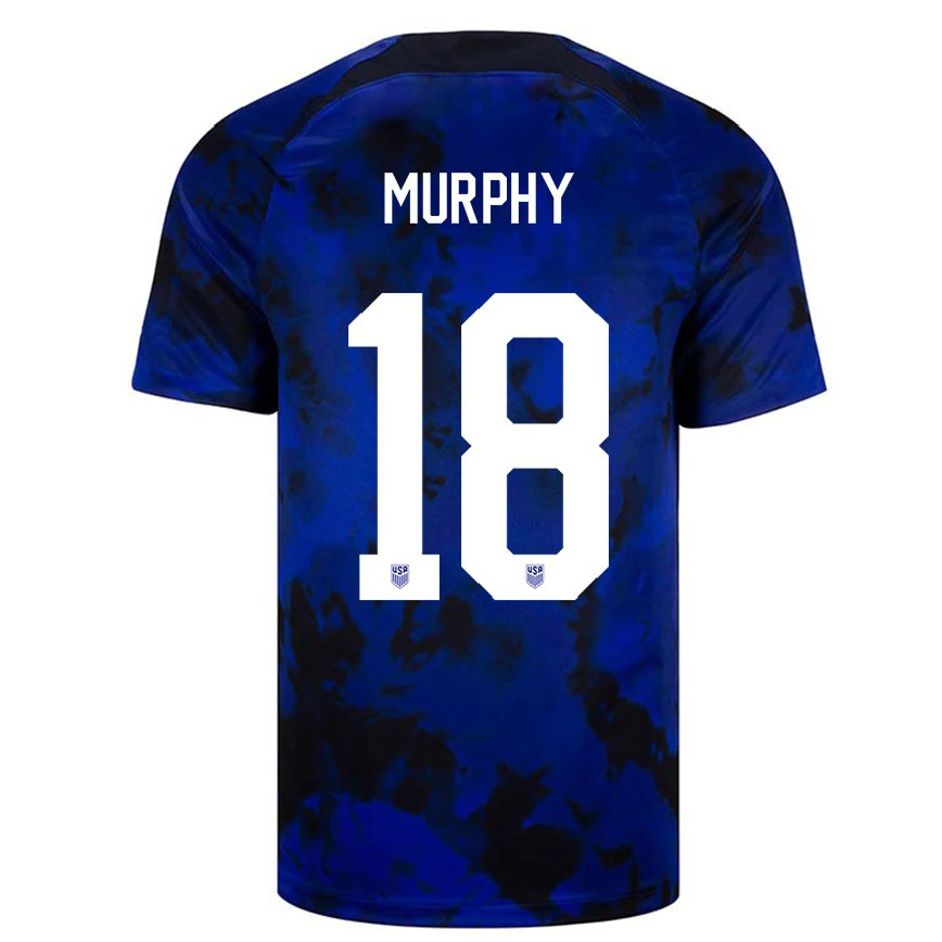 Hombre Camiseta Estados Unidos Casey Murphy #18 Azul Real 2ª Equipación 22-24 México