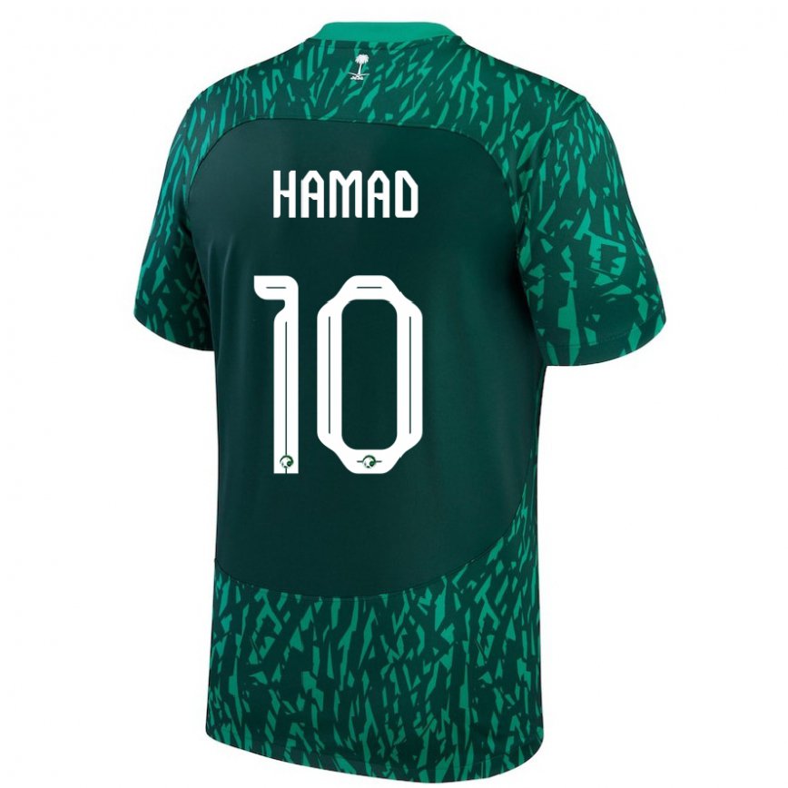 Hombre Camiseta Arabia Saudita Sarah Hamad #10 Verde Oscuro 2ª Equipación 22-24 México