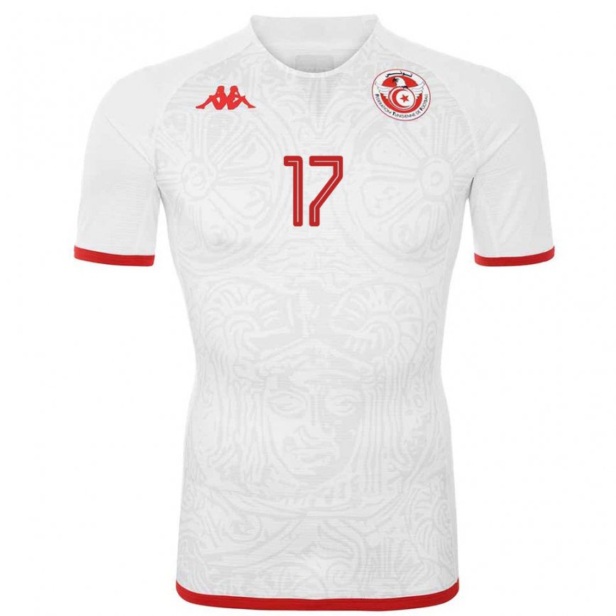 Hombre Camiseta Túnez Imen Trodi #17 Blanco 2ª Equipación 22-24 México