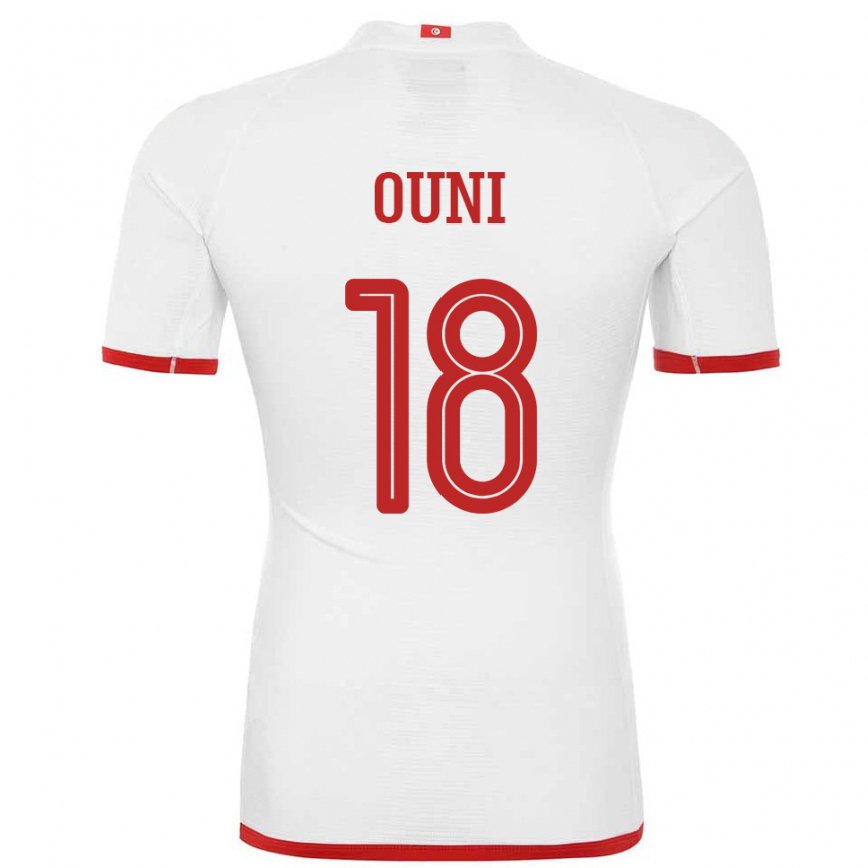 Hombre Camiseta Túnez Samia Ouni #18 Blanco 2ª Equipación 22-24 México