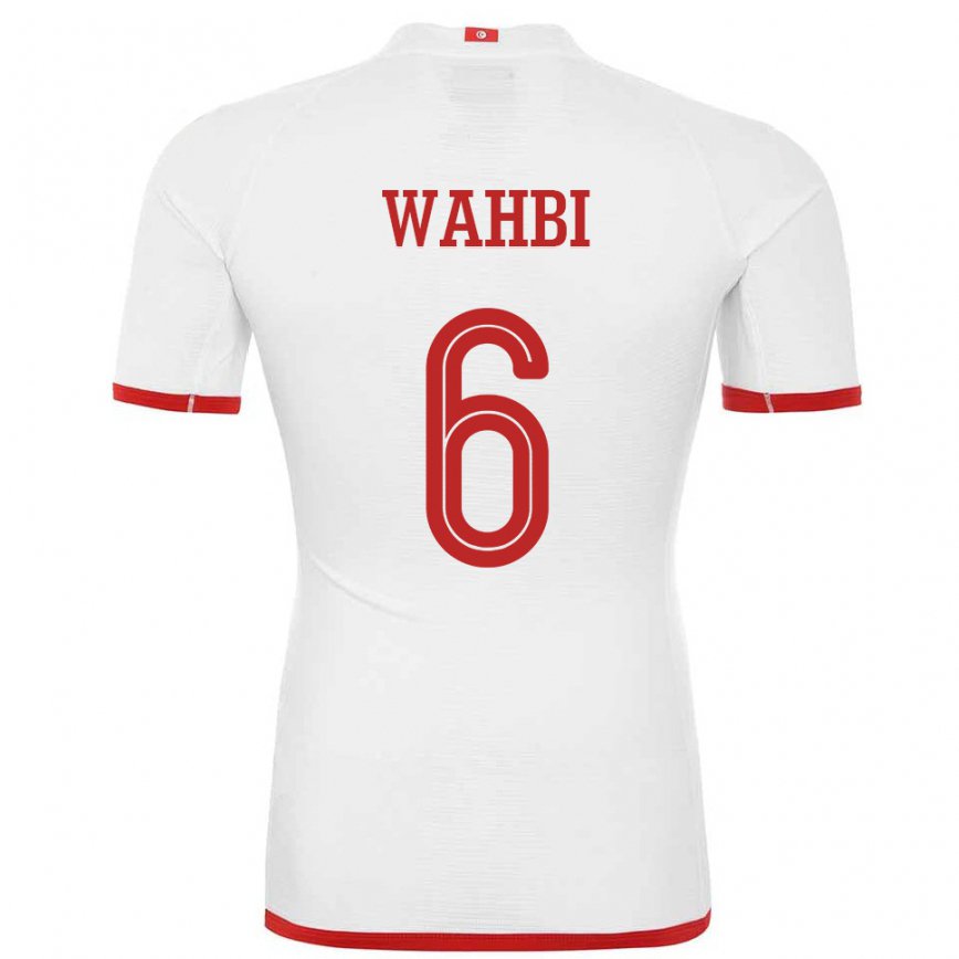 Hombre Camiseta Túnez Gaith Wahbi #6 Blanco 2ª Equipación 22-24 México