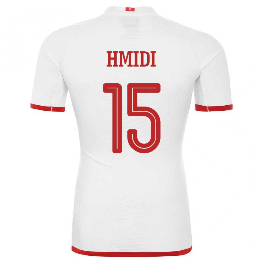 Hombre Camiseta Túnez Makolm Hmidi #15 Blanco 2ª Equipación 22-24 México